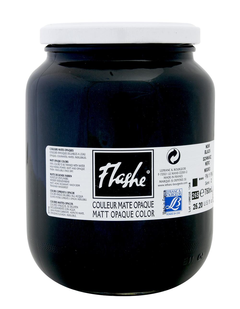 Image of Vinylfärg L&B Flashe 750ml Black 265 230079 3013642300794