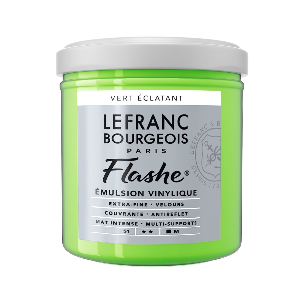 Image of Vinylfärg L&B Flashe 125ml  Bright green 554 (3F) S1 300481 230343 3013643004813