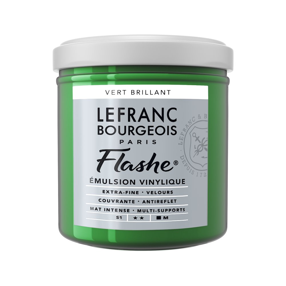 Image of Vinylfärg L&B Flashe 125ml  Brilliant green 558 (3F) S1 300483 230345 3013643004837