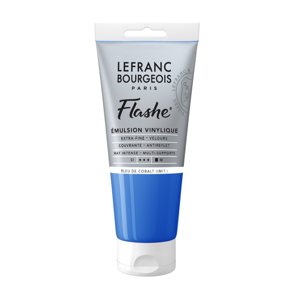 Image of Vinylfärg L&B Flashe 80ml  Cobalt blue hue 064 S1 300502 3013643005025