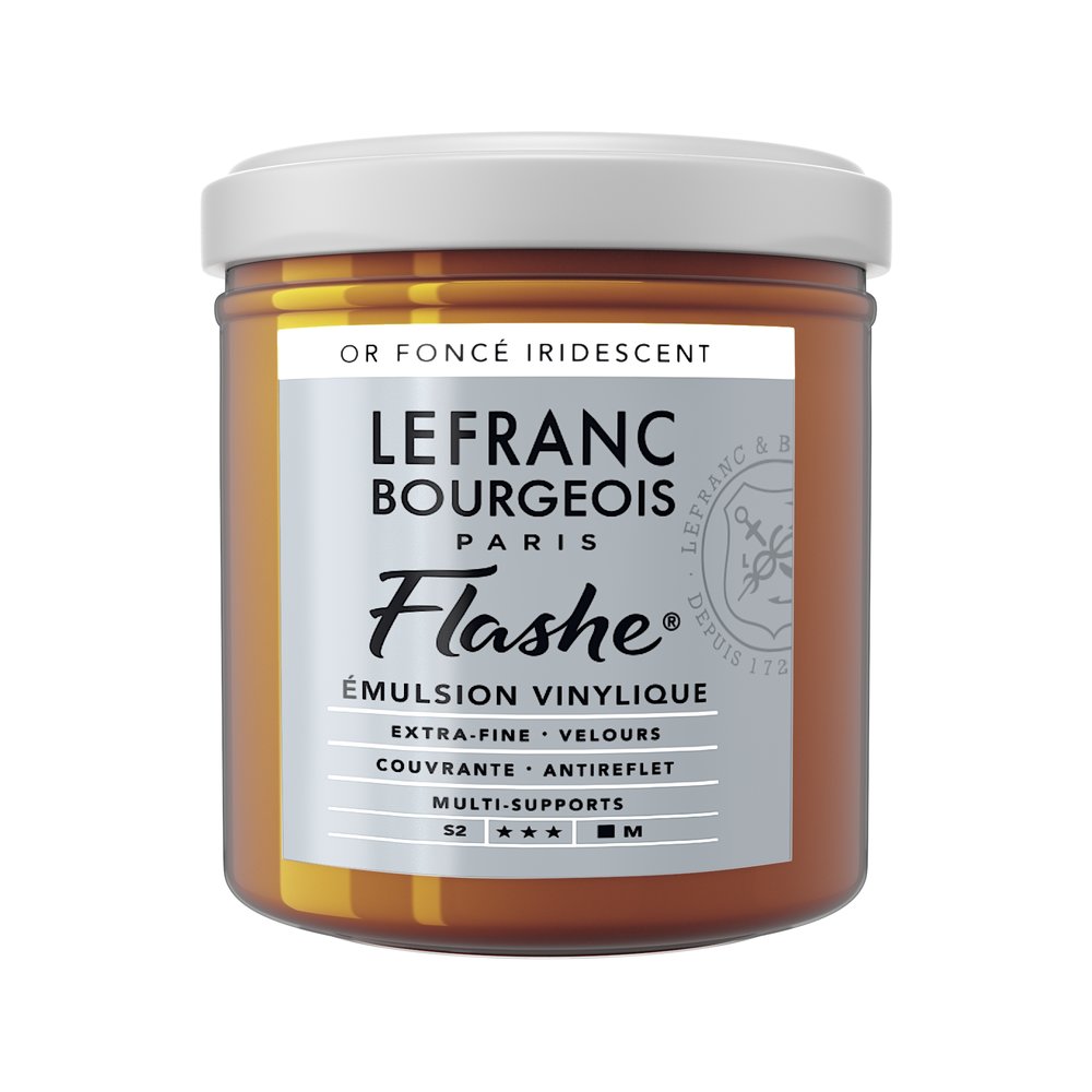 Image of Vinylfärg L&B Flashe 125ml  Deep gold iridiscent706/835 (3F) S2 300505 230372 3013643005056
