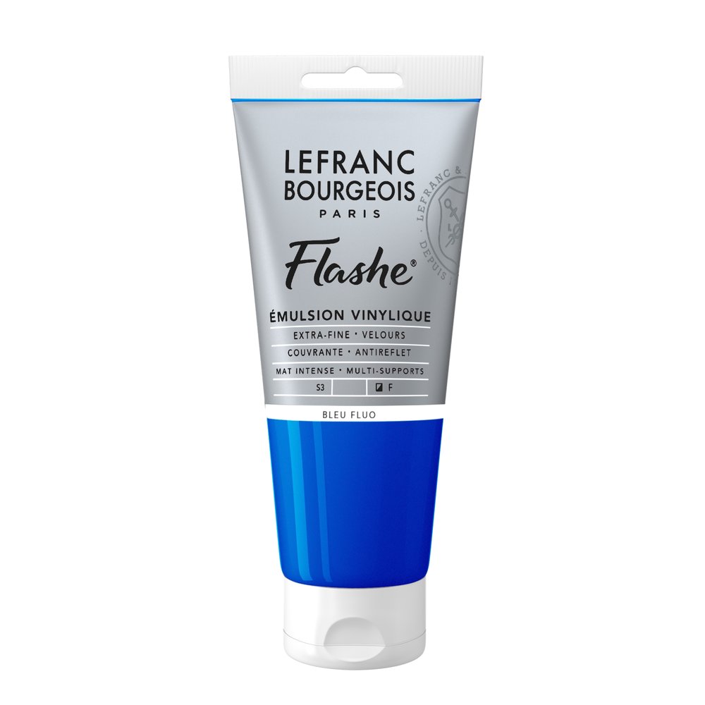 Image of Vinylfärg L&B Flashe 80ml  Fluorescent blue 083 S3 300514 3013643005148