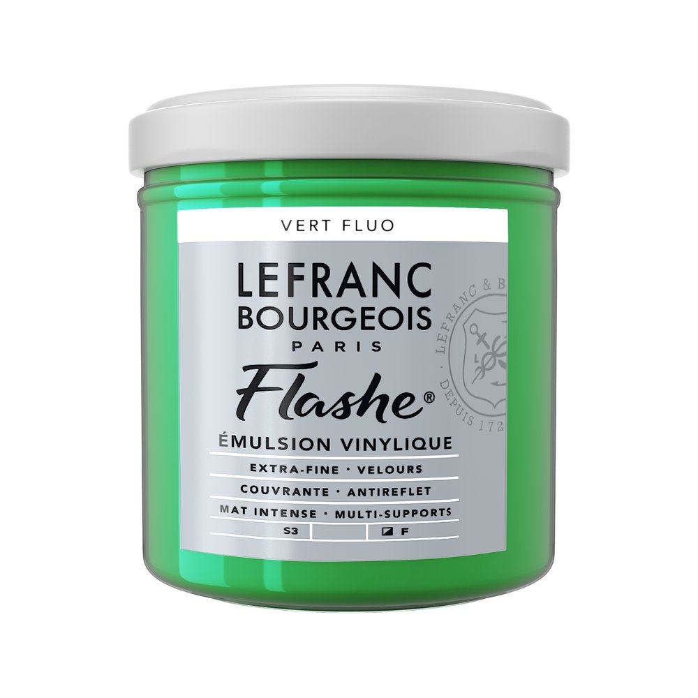 Image of Vinylfärg L&B Flashe 125ml  Fluorescent green 565 (3F) S3 300515 230383 3013643005155