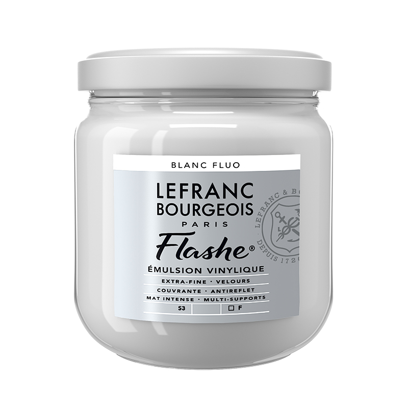 Image of Vinylfärg L&B Flashe 400ml FLUORESCENT WHITE 818 S3 Best.vara. 300524 3013643005247