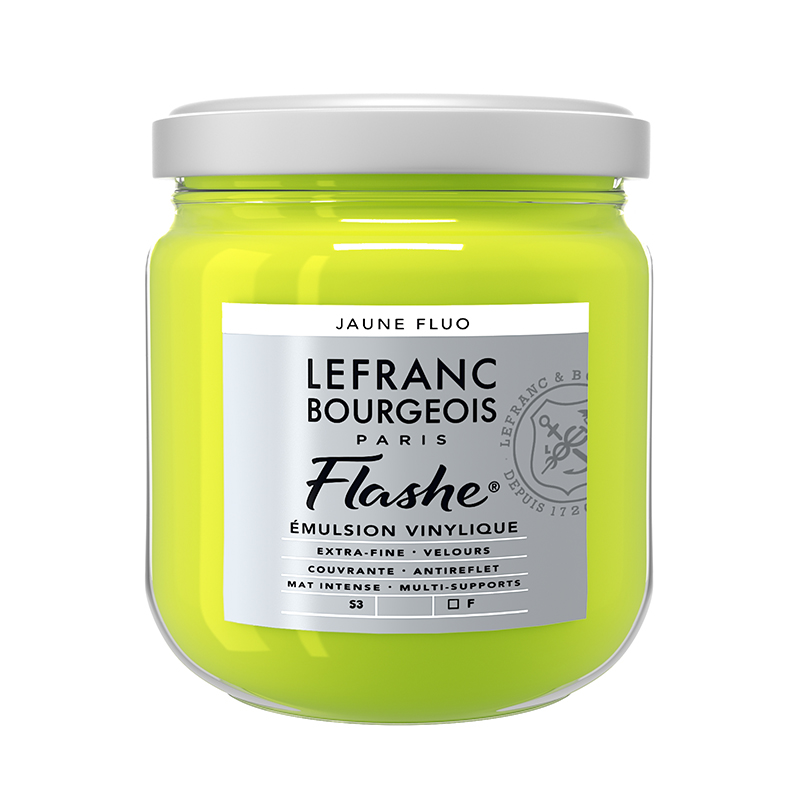 Image of Vinylfärg L&B Flashe 400ml FLUORESCENT YELLOW 163 S3 Best.vara. 300527 3013643005278