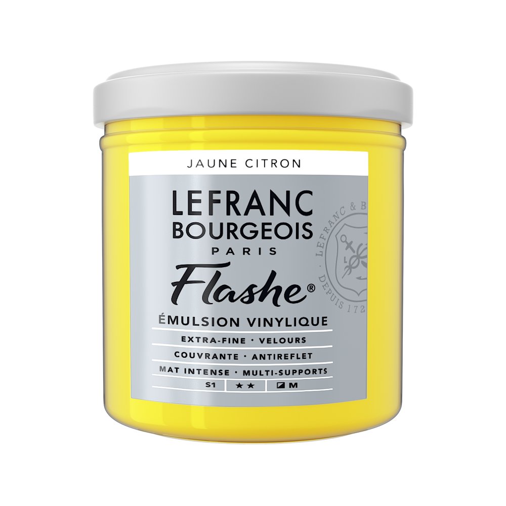 Image of Vinylfärg L&B Flashe 125ml  Lemon yellow 169 (3F) S1 300547 230311 3013643005476