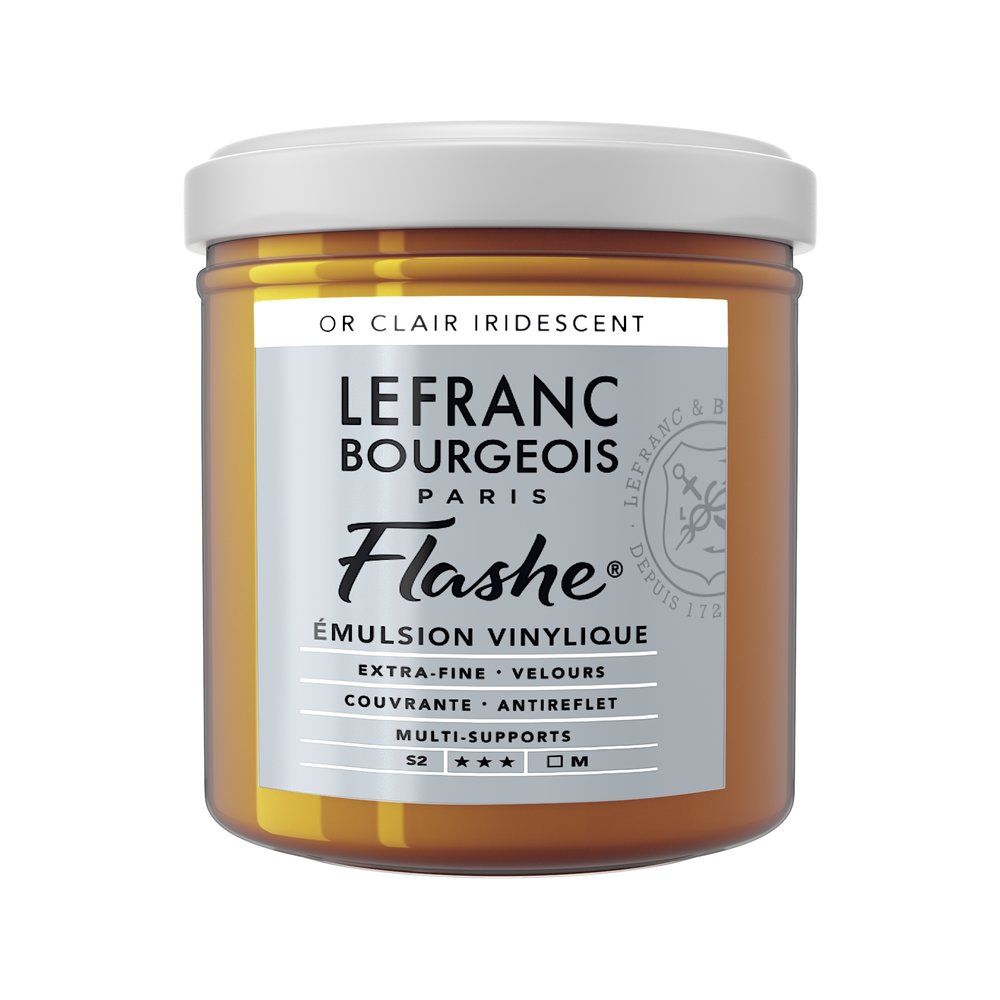 Image of Vinylfärg L&B Flashe 125ml  Light gold iridescent 703/834 (3F) S2 300549 230371 3013643005490
