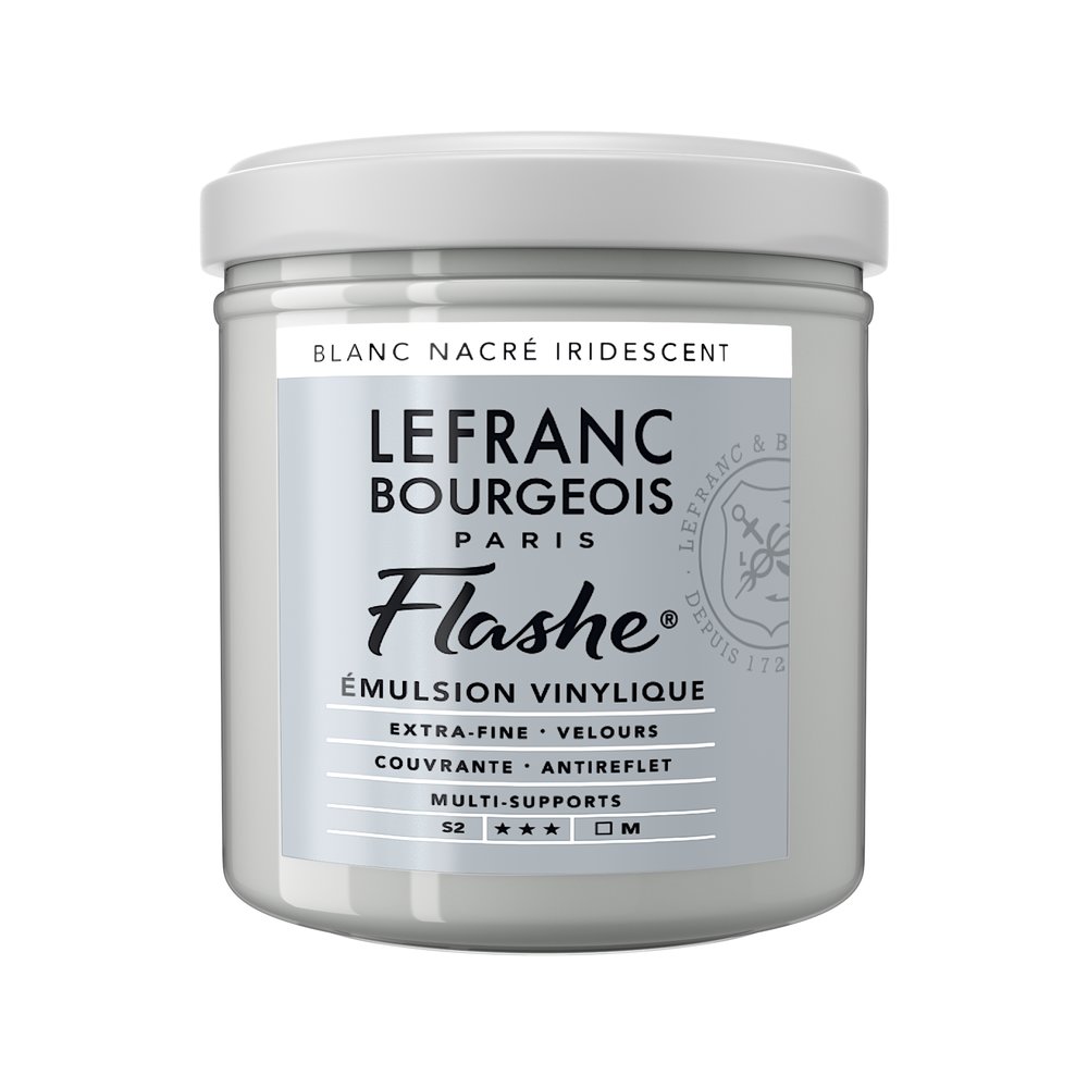 Image of Vinylfärg L&B Flashe 125ml  Pearl white iridescent 822 (3F) S2 300582 3013643005827