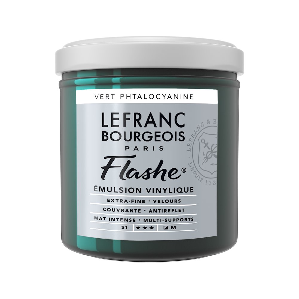 Image of Vinylfärg L&B Flashe 125ml  Phthalocyanine green 512/598 (3F) S1 300587 230349 3013643005872