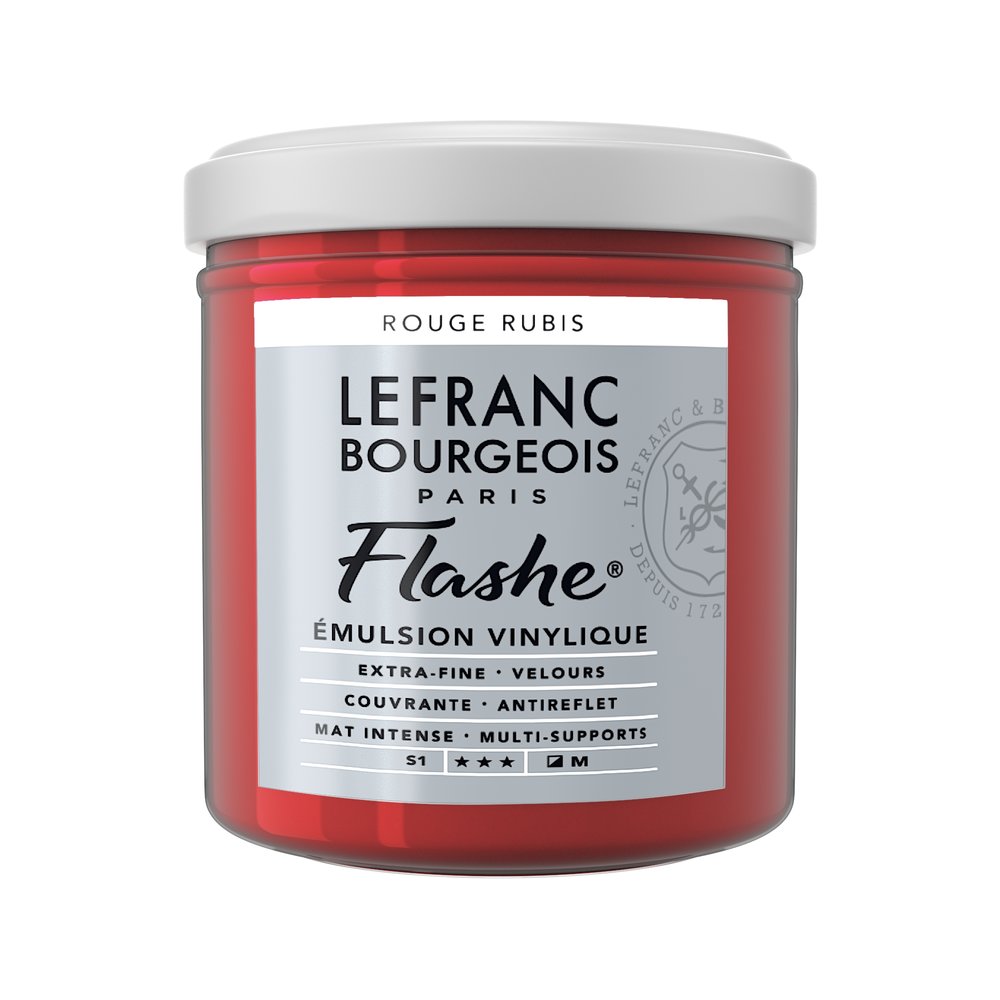 Image of Vinylfärg L&B Flashe 125ml  Ruby red 388 (3F) S1 300613 230319 3013643006138