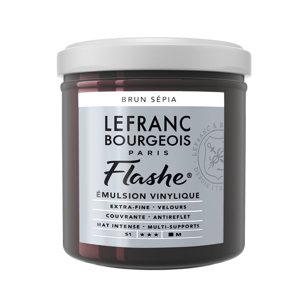 Image of Vinylfärg L&B Flashe 125ml  Sepia brown 107 (3F) S1 300619 230366 3013643006190