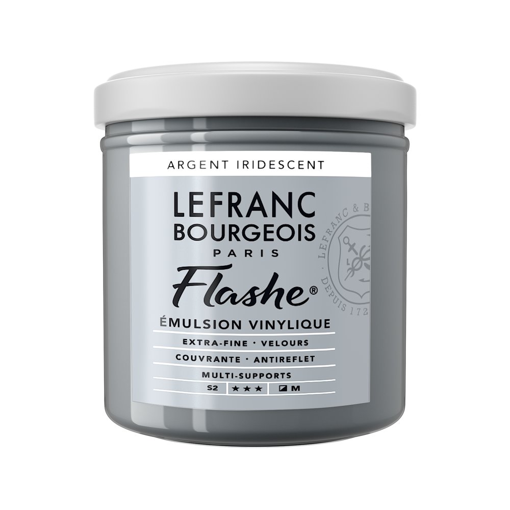 Image of Vinylfärg L&B Flashe 125ml  Silver iridescent 710/832 (3F) S2 300622 230376 3013643006220