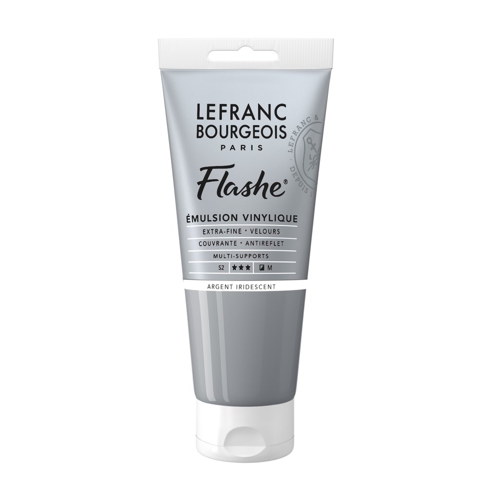 Image of Vinylfärg L&B Flashe 80ml  Silver iridescent 832 S2 300624 3013643006244