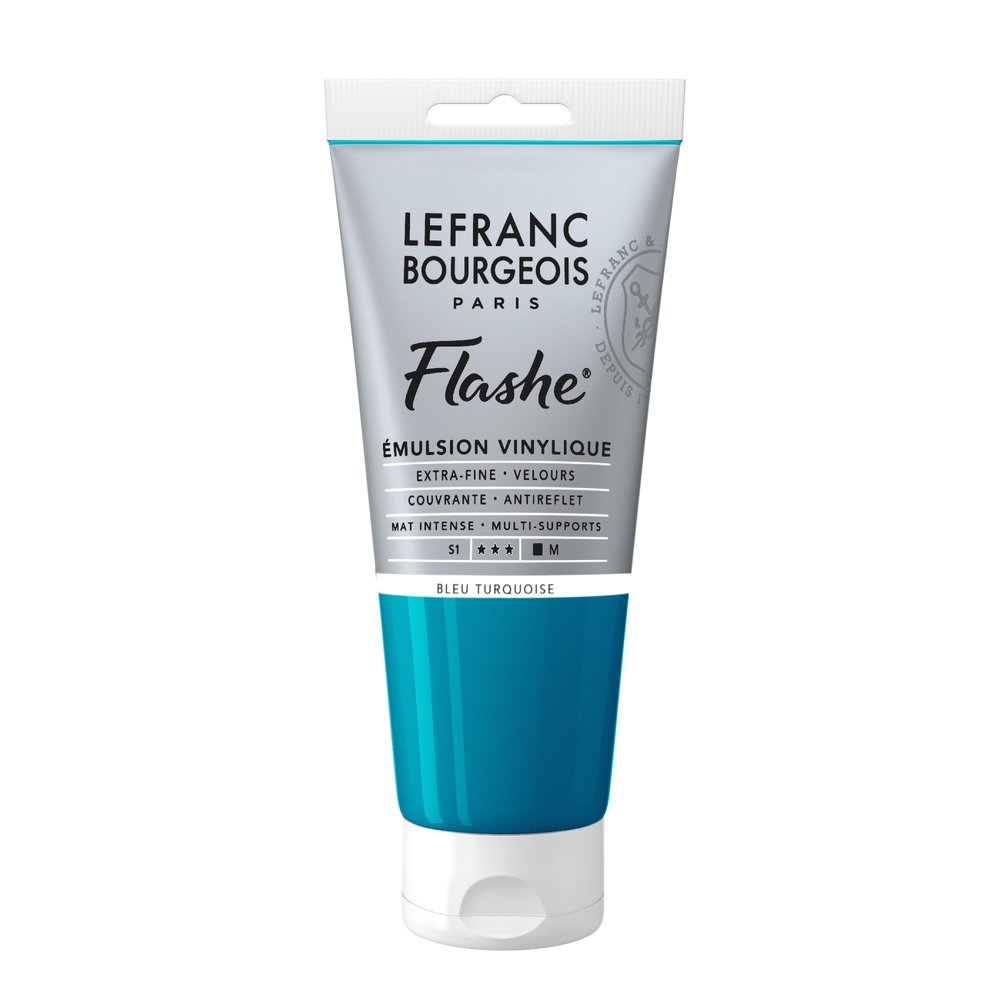 Image of Vinylfärg L&B Flashe 80ml  Turquoise blue 050 S1 300636 3013643006367