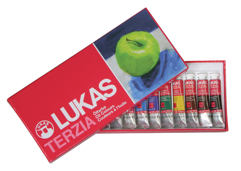 Image of Oljefärgset Lukas Terzia oljefärgslåda 12x12ml (12F) 61010000 4001128153971