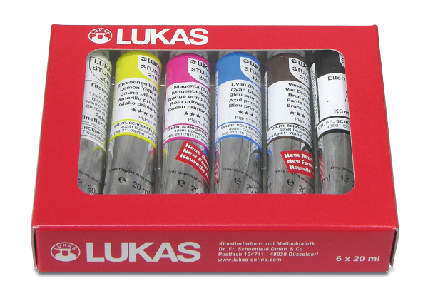 Image of Oljefärgset Lukas Studio oljefärgslåda 6x20ml 64820000 4001128046853
