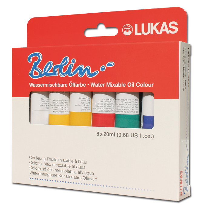Image of Oljefärgset (vattenlöslig) Lukas Berlin Starter set 6x20ml 64940001 4001128216904
