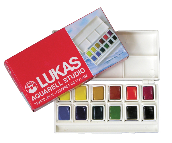 Image of Akvarellset Lukas Studio Travel Box 12 ½ koppar 68550000 4001128176413