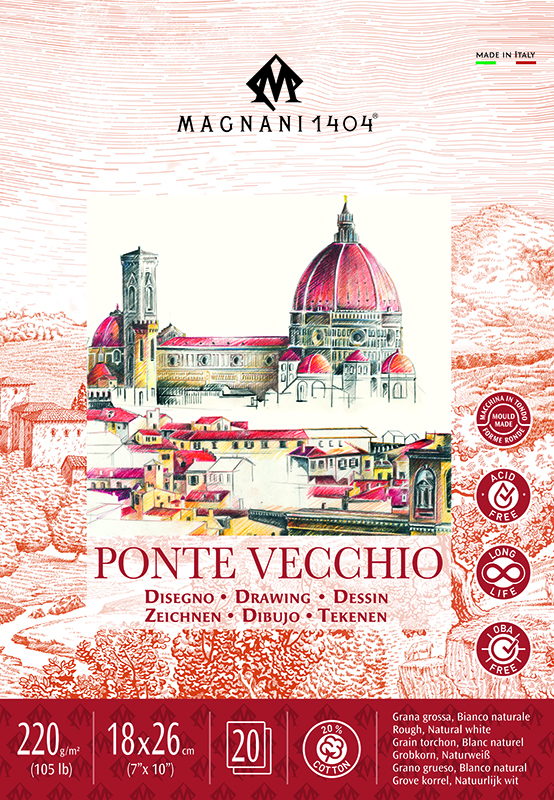 Image of Ritblock Magnani 1404 Ponte Vecchio 18X26 220G 20 ark 2001826 8001348222255