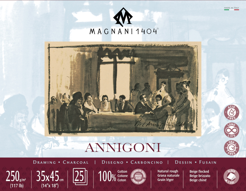 Image of Ritblock Magnani 1404 Annigoni 250g 35x45cm 25ark 4523545 8001348222309