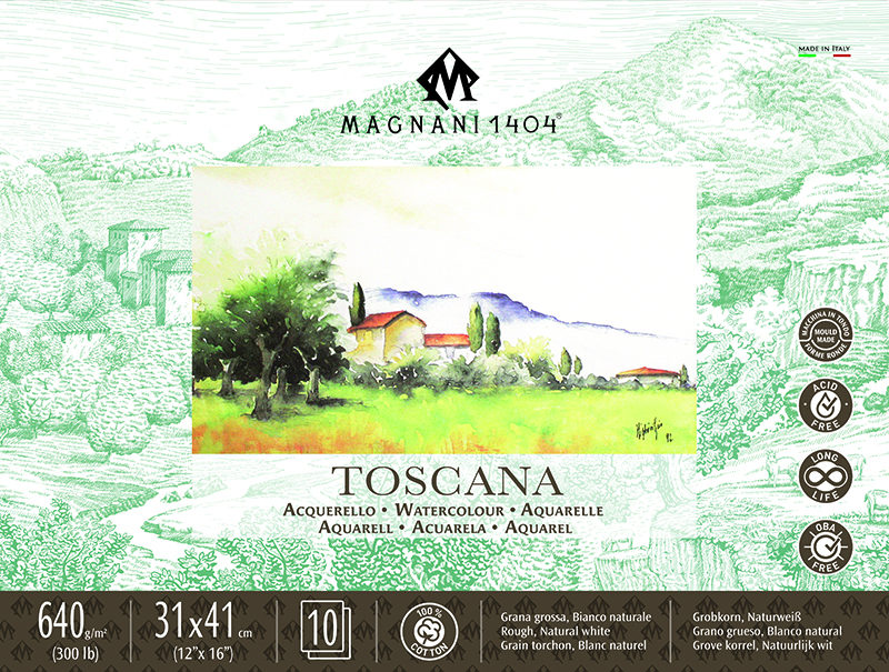 Image of Akvarellblock Magnani 1404 Toscana 31X41 640G R 10 ark 50613141 8001348222712