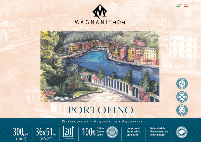 Image of Akvarellblock Magnani 1404 Portofino 300g S 36x51cm 20ark 50703651 8001348222545
