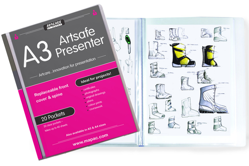 Image of Plastmapp Mapac ArtSafe Presenter A3 20 Fickor (3F) 15653 5034981653004
