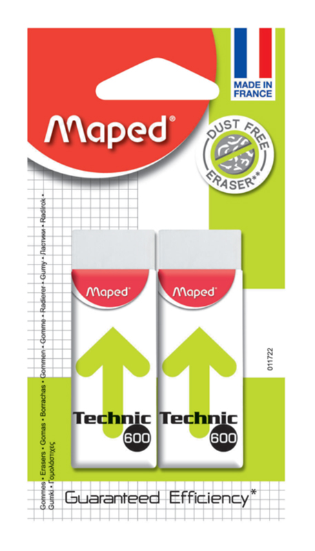 Image of MAPED ERASER TECHNIC 600 BLISTER x2 011722 3154140117221