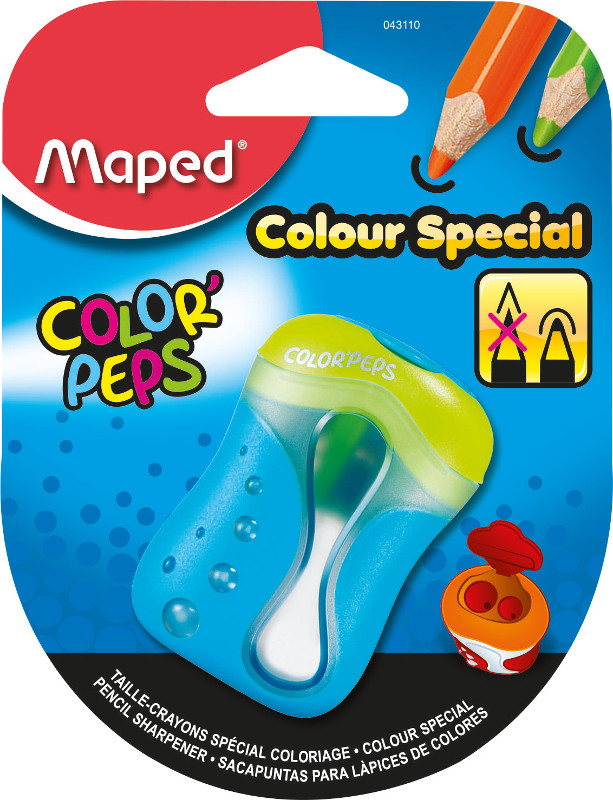 Image of Pennvässare Maped color'peps pencil sharpener  special colouring - two holes canister- (25F) 043110 M043110 3154140431105