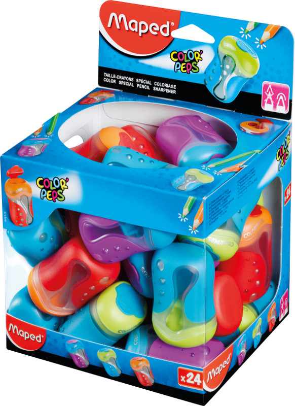 Image of Pennvässare Maped color'peps pencil sharpeners - special colouring -  two holes canister (24F) M043111 3154140431112