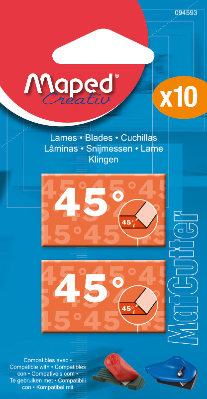 Image of Knivblad Maped 10 blades for 45° matcutters 172050 & 090000 & 090010  (5F) M094593 3154140945930