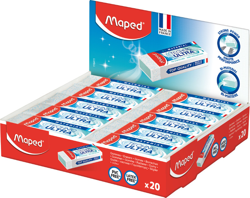 Image of Suddigum Maped technic ultra eraser in display (20F) 116411 3154141164118