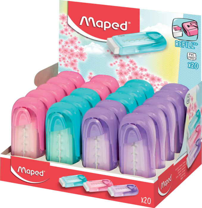 Image of Suddigum Maped Eraser Universal Gom Stick - Assorted Colours Pastel - In   Display Box X20 122011 3154141220111