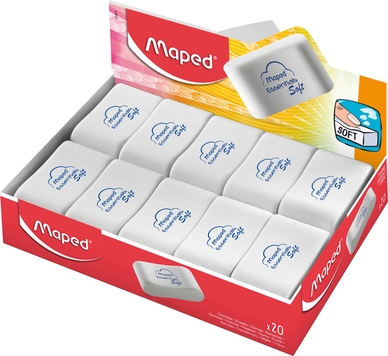 Image of Suddigum Maped essentials soft white large eraser (20F) UTGÅTT 122811 3154141228117