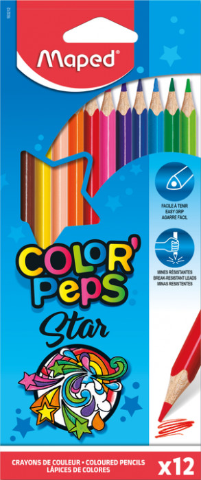 Image of Färgpennset Maped Color´Peps 12-pack, (12F) 183212FC 3154141832123