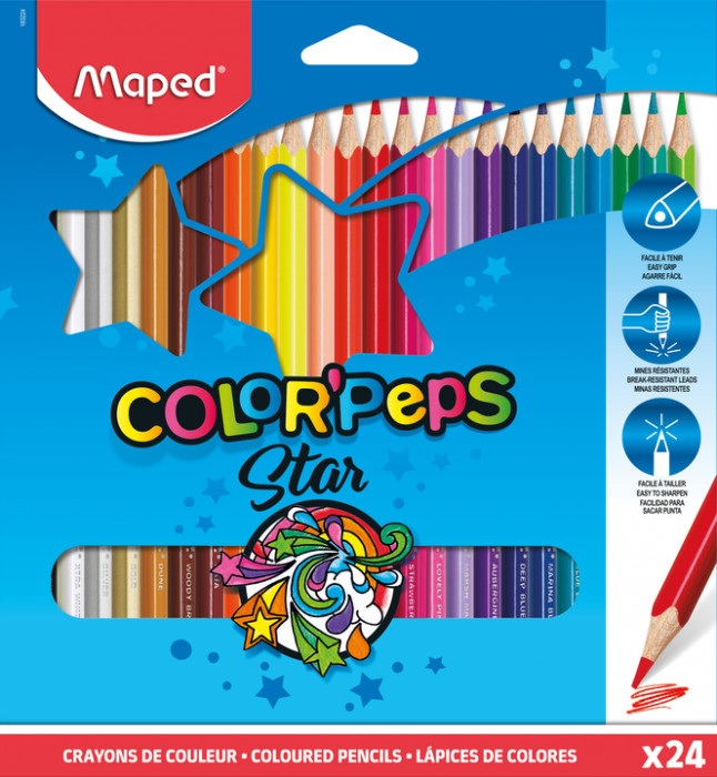 Image of Färgpennset Maped Color´Peps 24-pack, (12F) 183224FC 3154141832246