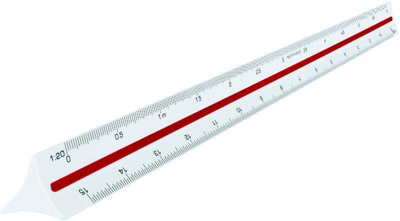 Image of Linjal Maped scale ruler 1:20>1:100 - in plastic tube (5F) 240013 3154142400130