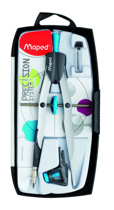 Image of Passare Maped precision system bow compass 3 piece set - assorted colours (10F) 291010 3154142910103