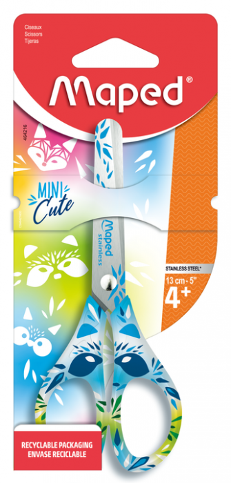 Image of Sax Maped Scissors Mini Cute Kids 13Cm On  Try Me Card 464216 3154144642163