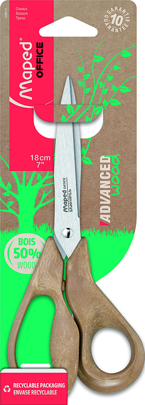 Image of Sax Maped Asymmetric Scissor Advance wood 18cm 498111 3154144981118