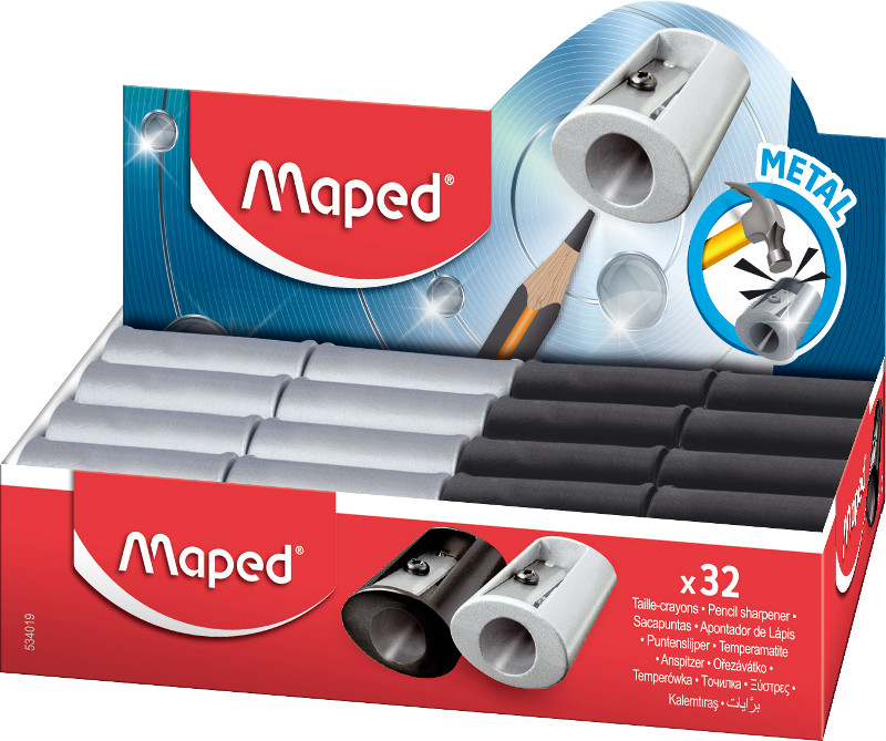 Image of Pennvässare Maped satellite metal pencil sharpener - one hole (32F) 534019 3154145340198