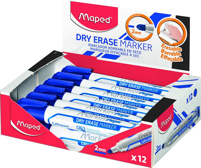 Image of Whiteboardpenna Maped Bullet 2mm Blue (12F) 735030 3154147350300
