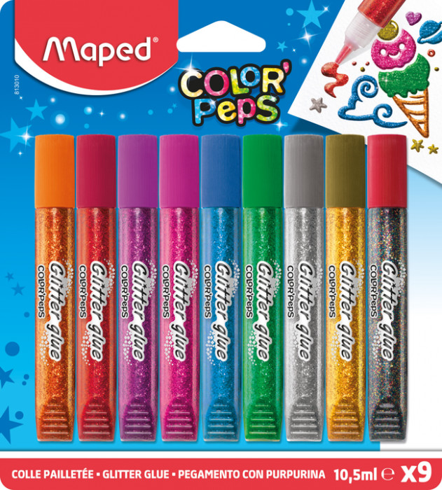 Image of Lim Maped ColorPeps Glitterlim 9-pack, (6F) 813010 3154148130109