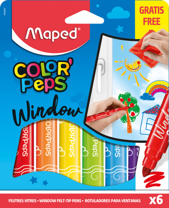 Image of Fiberpennset Maped color´peps Windows 6 pennor+mikrofibertrasa Utgått 844820 3154148448204