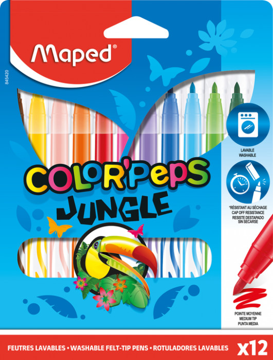 Image of Fiberpennset Maped Color´Peps Jungle 12-pack, (12F) 845420 3154148454205