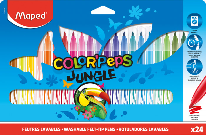 Image of Fiberpennset Maped Color´Peps Jungle 24-pack, (12F) 845422 3154148454229