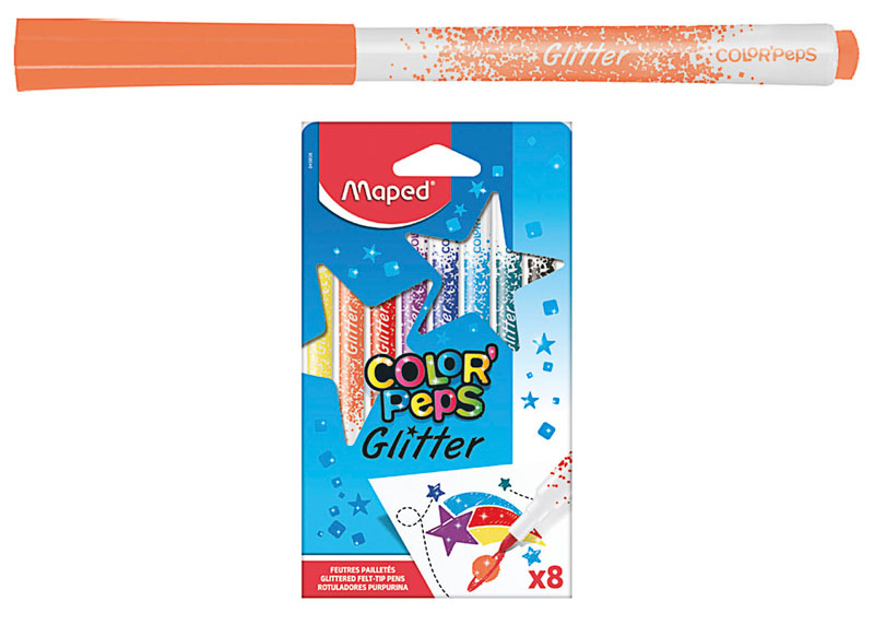 Image of Fiberpennset Maped color´peps Glitter  10 pennor 847110 3154148458081