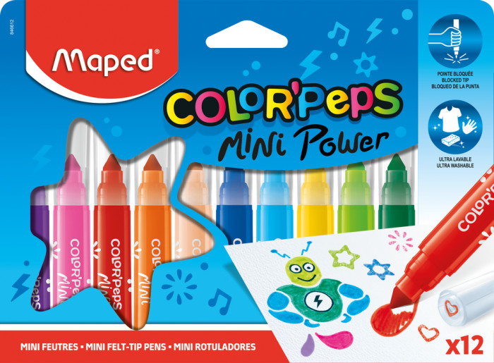 Image of Fiberpennset Maped Color´Peps Mini Power, (12F) 846612 3154148466123
