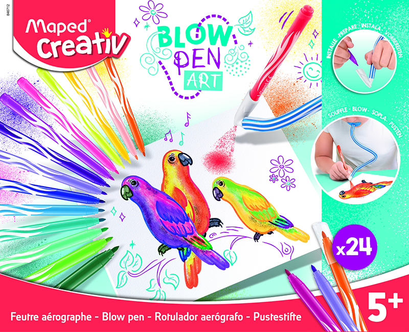 Image of Blåspenna Maped Blowpen Art Box of 24 colours (4F) 5+ 846712 3154148467120