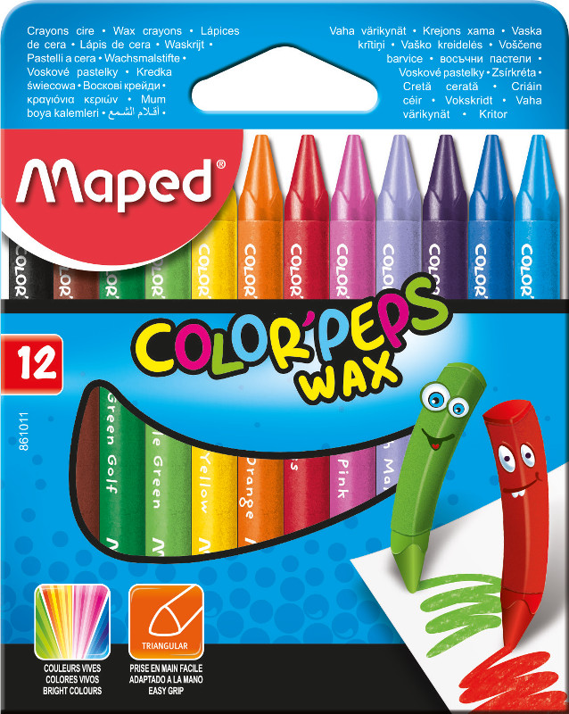 Image of Kritpenset Maped color'peps 12 wax crayons (12F) 861011 3154148610113